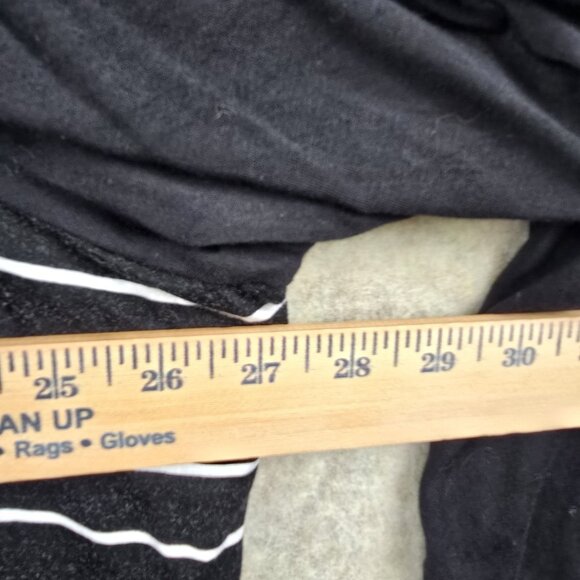 Lane Bryant Womens Knit Top Black/White Striped 30/32 V-Neck Long Sleeve Tunic - Picture 5 of 5